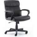 Sweetcrispy - Bürostuhl, Pu-Leder Office Chair, Drehstuhl mit 360° Drehbaren Rollen und Lendenwirbelstütze, Schreibtisch Stuhl, Chefsessel Geeignet