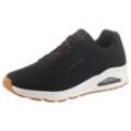 Sneaker SKECHERS "Uno - Stand on Air" Gr. 39, schwarz-weiß (schwarz, weiß), Herren, Synthetik, Schuhe, mit extra Dämpfung, Freizeitschuh, Halbschuh, Schnürschuh