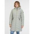 Steppjacke RAGWEAR "DIZZIE COAT", Damen, Gr. M (38), grün (dusty olive), Web, Steppware, Obermaterial: 100% Polyester, unifarben, casual, Jacken, wasserabweisender Steppmantel für den Übergang und Winter