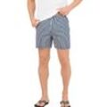 Shorts TRIGEMA "TRIGEMA Bade-/Freizeitshorts mit Druckmotiv", Herren, Gr. L, US-Größen, blau (navy), 50% Baumwolle, 50% Polyamid, sportlich, Hosen