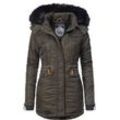 Steppmantel NAVAHOO "Schätzchen" Gr. XS (34), grün Damen Mäntel warmer Winterparka mit Kunstfellkapuze