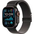 Smartwatch APPLE "Watch Ultra 2 (2024) GPS + Cellular", schwarz, Smartwatches, 49mm, Cellular, S, Milanaise, Topseller