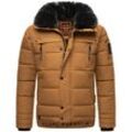 Steppjacke STONE HARBOUR "Witas" Gr. XXL (56), braun (zimt) Herren Jacken gesteppte Winterjacke mit abnehmbarer Kapuze