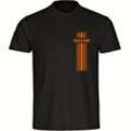 multifanshop Herren T-Shirt - Holland - Streifen - Druck orange - Männer