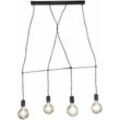 Etc-shop - Pendelleuchte 4 flammig Vintage Pendelleuchte Glühbirne Lampen Fassungen Decke, Farbwechsel Dimmbar, Smart rgb led 4x 10 Watt 4x 86 Lumen