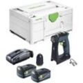 Cxs 18-Basic Akku Bohrschrauber 18 v 40 Nm Brushless + 2x Akku 5,0 Ah + Schnellladegerät + Systainer - Festool