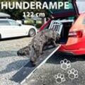 Hunderampe Hundetreppe Auto Kofferraum Treppen Rampe Einstiegshilfe für Hunde Klappbar Aluminium Auswahl Längen 122 cm Petigi