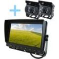 9' AHD-Monitor-Rückfahrkamera-Kit Yatek 2 x 1080P-Rückfahrkameras für den Parkplatz