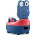 Kinder Töpfchen, Baby Toilette Toilettensitz, weiches PU-Kissen, Babytopf Anti-Spritzschutz, Cartoon Deckel (Blau, 48.5cm Höhe) - Aufun