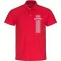 multifanshop® Poloshirt - Bayern - Streifen - Druck weiß