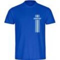 multifanshop® Herren T-Shirt - Darmstadt - Streifen - Druck weiß