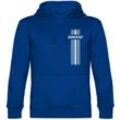 multifanshop Kapuzen Sweatshirt - Darmstadt - Streifen - Druck weiß - Hoodie