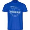 multifanshop Herren T-Shirt - Duisburg - Meine Fankurve - Druck weiß - Männer