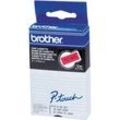 Brother P-Touch Band TC-401 schwarz auf rot 12mm / 7,7m laminiert