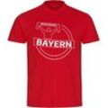 multifanshop Herren T-Shirt - Bayern - Meine Fankurve - Druck weiß - Männer