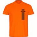 multifanshop Herren T-Shirt - Holland - Streifen - Druck schwarz - Männer