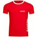 multifanshop Kontrast T-Shirt - Bayern - Brust & Seite - Druck weiß - Männer