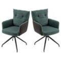 2er Set Drehstuhl Mark Esszimmerstuhl Küchenstuhl Lounge Sessel Polsterstuhl