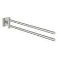 Grohe Start Cube Handtuchhalter 40976DC0 Supersteel, schwenkbar, 2-armig