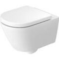 Duravit D-Code Wand WC Tiefspüler 29030900212 Rimless, 540mm, vormontierte Scharniere, Weiß Hochglanz