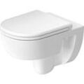 Duravit D-Code Wand WC Tiefspüler 2513090021 vormontierte Scharniere, 4/2Liter, Weiß, 540mm, Rimless