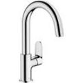 hansgrohe Vernis Blend 200 Waschtischarmatur 71554000 mit Schwenkauslauf und Zugstangen-Ablaufgarnitur, chrom