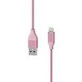 XLAYER 217079 1 x USB Stecker auf 1 x Apple Lightning Stecker Ladekabel 1,5m Rosa