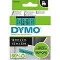 Dymo D1 S0720590 / 45019 Authentic Schriftband Selbstklebend Schwarzer Druck auf Green 12 mm x 7m