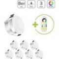 LED Minispot Einbaustrahler Set 12V 3W Schutzart IP65 Lichtfarbe RGB+3000K - Anz...