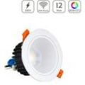 MiBoxer RGB+CCT LED Einbaustrahler Reflector rund weiss 12W Ø114mm 2.4GHz WiFi r...