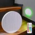 LED Treppenleuchte rund Alu-gebürstet - Lichtfarbe: RGB Warmweiß 3W - Lichtaustr...