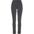 Slim-fit-Jeans WONDERJEANS Gr. 44, Länge 30, grau (dark grey used30) Damen Jeans Klassischer gerader Schnitt