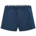 TOM TAILOR Herren Badeshorts mit Logo-Print, blau, Logo Print, Gr. M