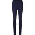 TOM TAILOR Damen Pyjama Leggings, blau, Logo Print, Gr. 34