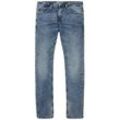 TOM TAILOR DENIM Herren Piers Slim Jeans, blau, Logo Print, Gr. 36/32