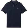 TOM TAILOR Herren Basic Poloshirt, blau, Uni, Gr. XL