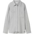 TOM TAILOR Damen Bluse aus Viskose, grau, Uni, Gr. 36