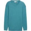 TOM TAILOR Herren Plus - Strickpullover mit recyceltem Kaschmir, blau, Uni, Gr. 4XL