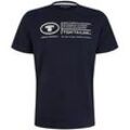 TOM TAILOR Herren T-Shirt mit Logo Print, blau, Logo Print, Gr. XL