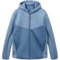 TOM TAILOR Herren Sweatjacke mit Kapuze, blau, Uni, Gr. M