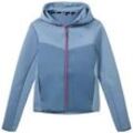 TOM TAILOR Damen Sweatjacke mit Kapuze, blau, Uni, Gr. M