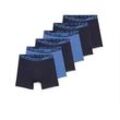 TOM TAILOR Herren Longpants im 6er-Set, blau, Uni, Gr. 4