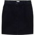 TOM TAILOR Damen High Waist Cordrock, blau, Uni, Gr. 38