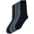 TOM TAILOR Herren 6er-Set Socken, blau, Uni, Gr. 39-42