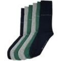 TOM TAILOR Herren 6er-Set Socken, blau, Uni, Gr. 39-42