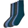 TOM TAILOR Herren 6er-Set Socken, blau, Uni, Gr. 43-46