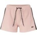 TOM TAILOR Damen Shorts in Waffeloptik, rosa, Logo Print, Gr. M