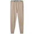 TOM TAILOR Herren Pyjamahose in Melange-Optik, beige, Meliert, Gr. 48