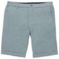 TOM TAILOR Herren Slim Chino Shorts in Melange Optik, grün, Meliert, Gr. 36