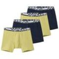 TOM TAILOR Herren Boxershorts im 4er-Set, grün, Uni, Gr. 4